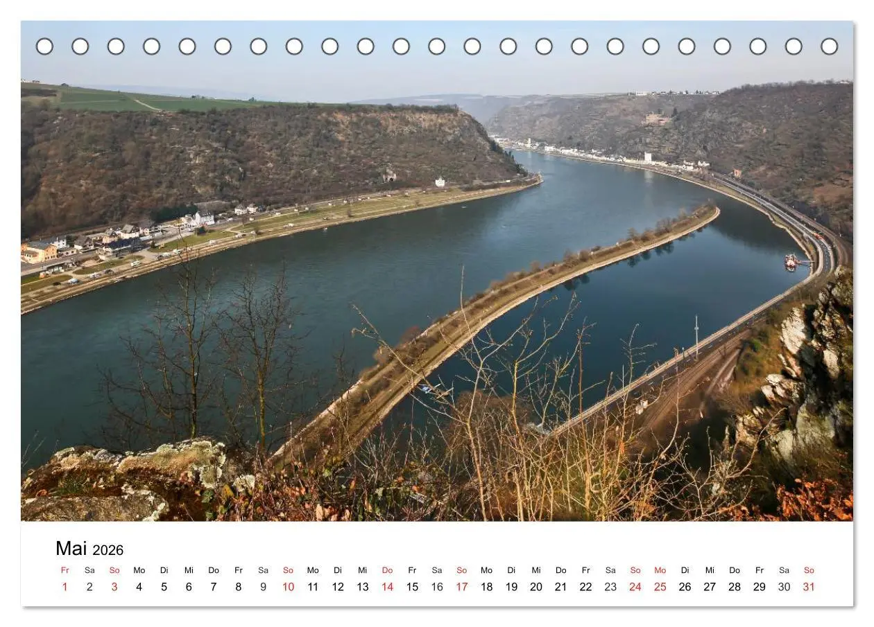 Bild: 9783516062670 | Rhein und Burgen (Tischkalender 2026 DIN A5 quer), CALVENDO...