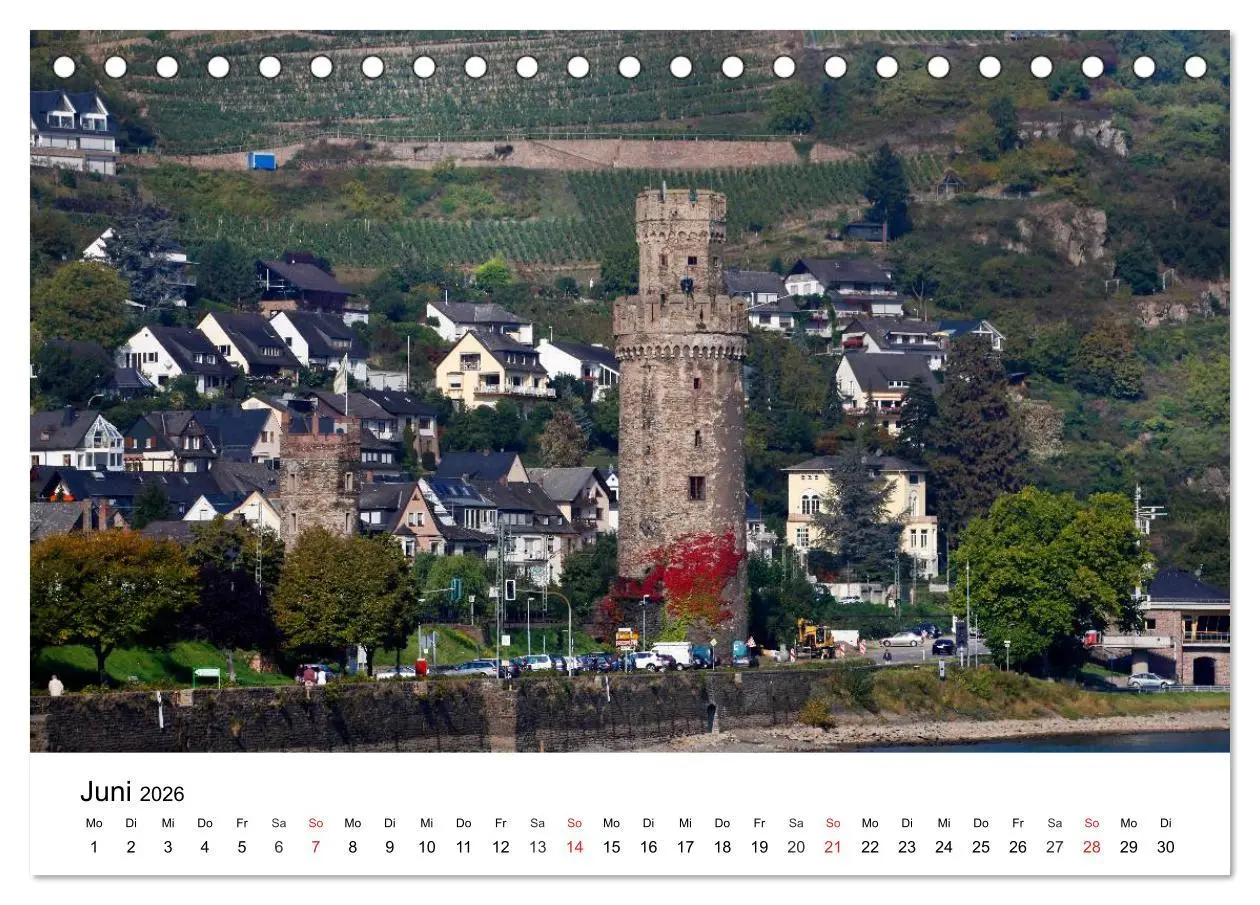 Bild: 9783516062670 | Rhein und Burgen (Tischkalender 2026 DIN A5 quer), CALVENDO...