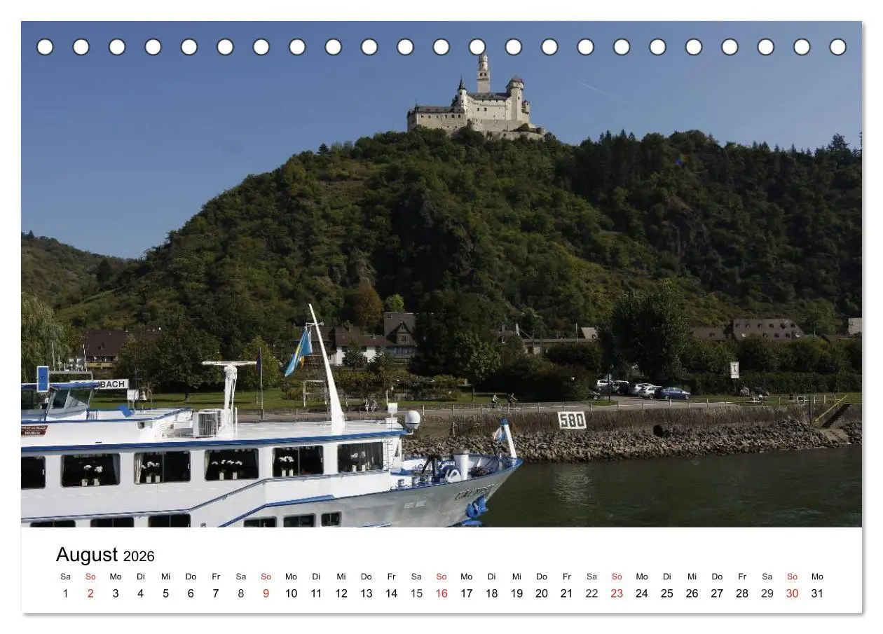 Bild: 9783516062670 | Rhein und Burgen (Tischkalender 2026 DIN A5 quer), CALVENDO...