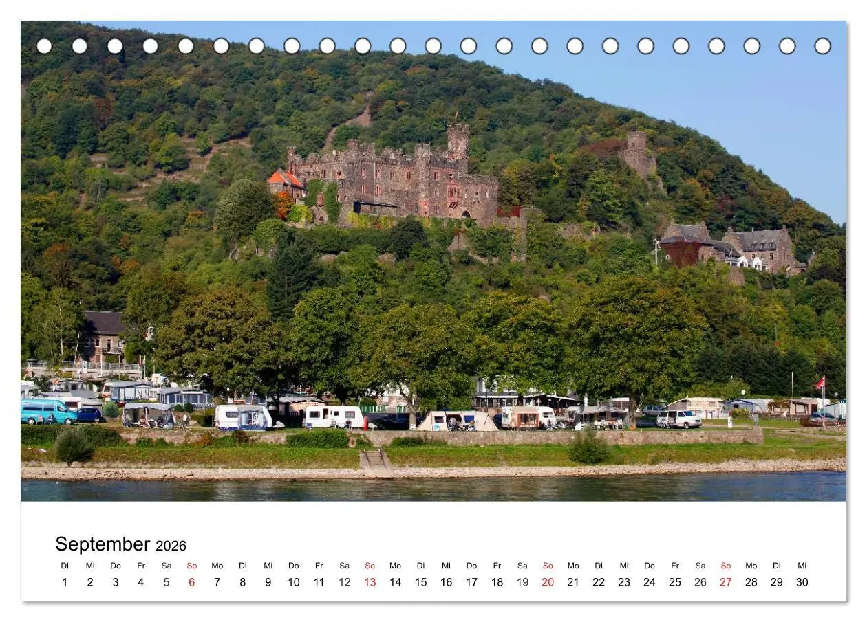 Bild: 9783516062670 | Rhein und Burgen (Tischkalender 2026 DIN A5 quer), CALVENDO...
