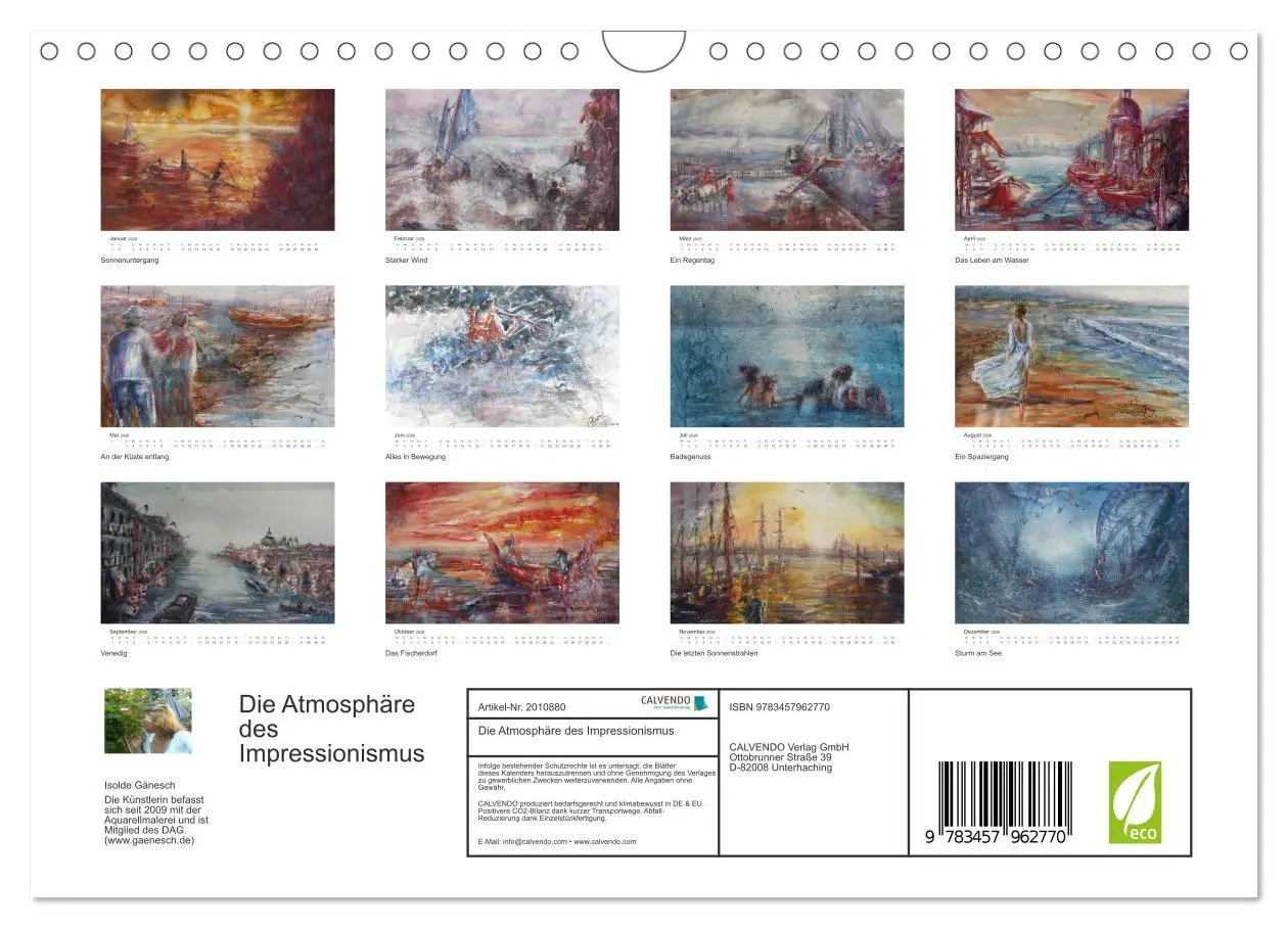 Bild: 9783457962770 | Die Atmosphäre des Impressionismus (Wandkalender 2026 DIN A4 quer),...