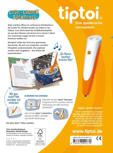 Bild: 9783473492770 | tiptoi® Lese-Lausch-Abenteuer - Tiefsee | Annette Neubauer | Buch