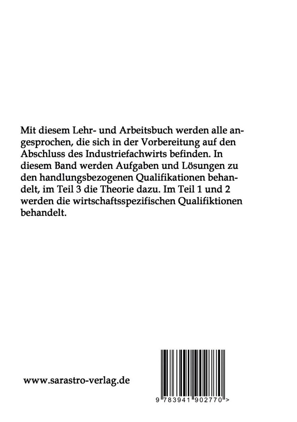 Rückseite: 9783941902770 | Industriefachwirt - Das prüfungsrelevante Wissen | Teil 4 | Padberg