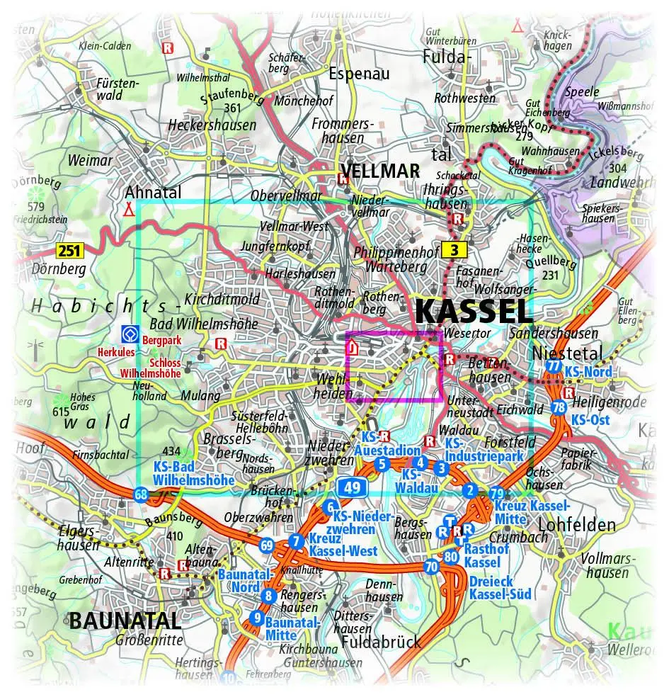 Bild: 9783961322770 | Kassel. Stadtplan 1:14 000 | (Land-)Karte | Stadtplan (PUBLICPRESS)