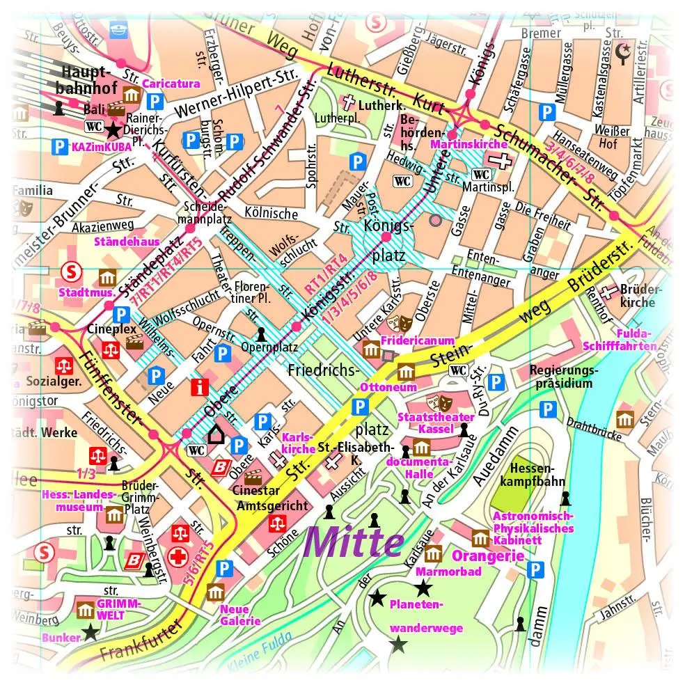 Bild: 9783961322770 | Kassel. Stadtplan 1:14 000 | (Land-)Karte | Stadtplan (PUBLICPRESS)