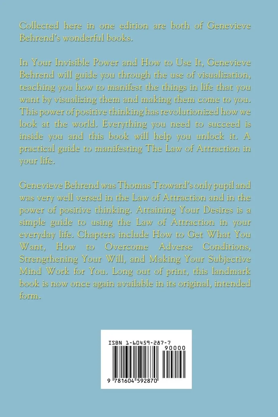 Rückseite: 9781604592870 | The Wisdom of Genevieve Behrend | Genevieve Behrend | Taschenbuch