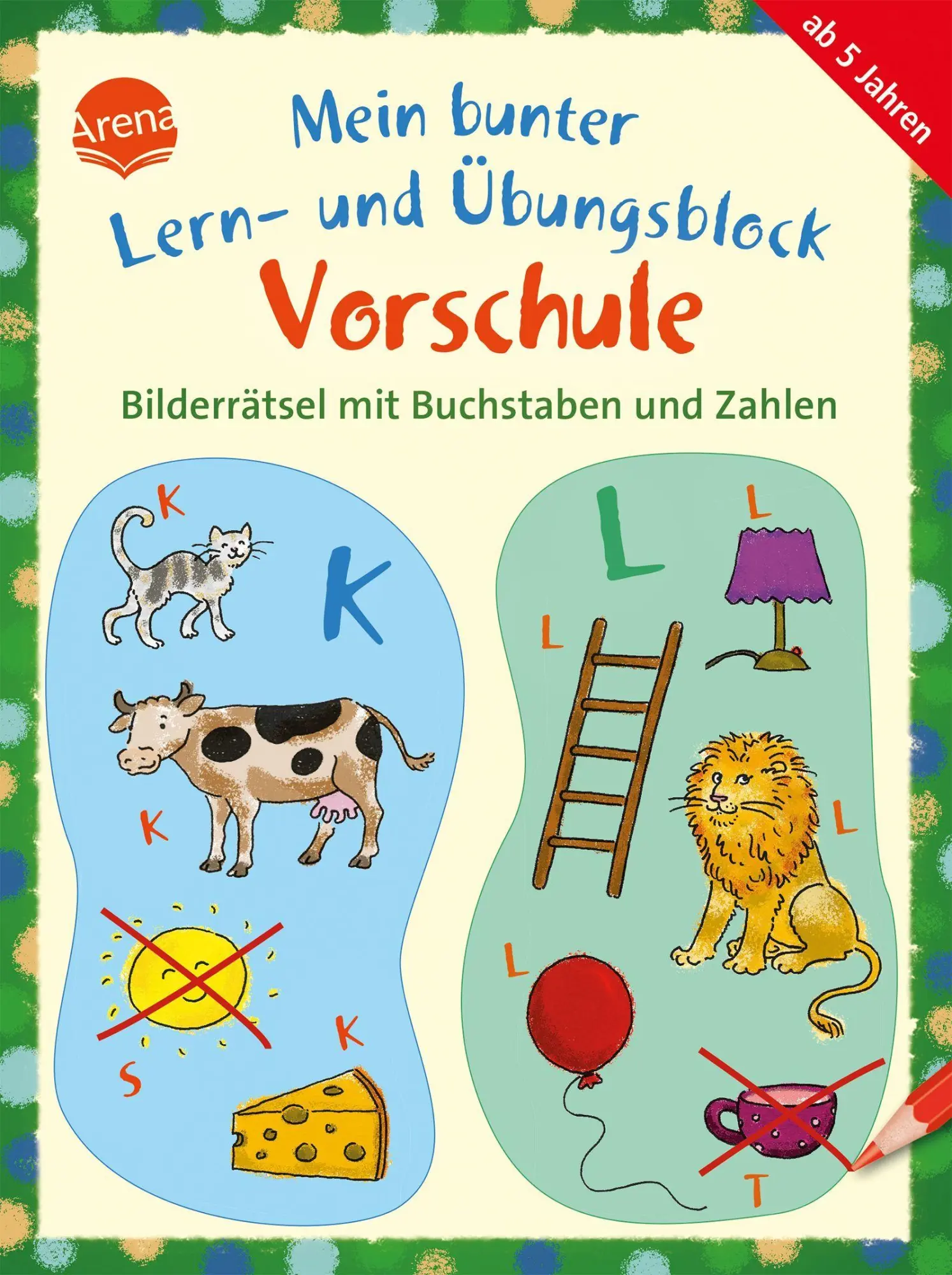 Cover: 9783401722870 | Mein bunter Lern- und Übungsblock Vorschule. Bilderrätsel mit...