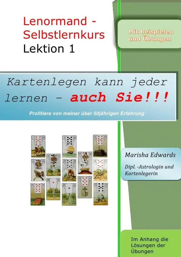 Cover: 9783741842870 | Lenormand - Selbstlernkurs (Lektion 1) | Marisha Edwards | Taschenbuch