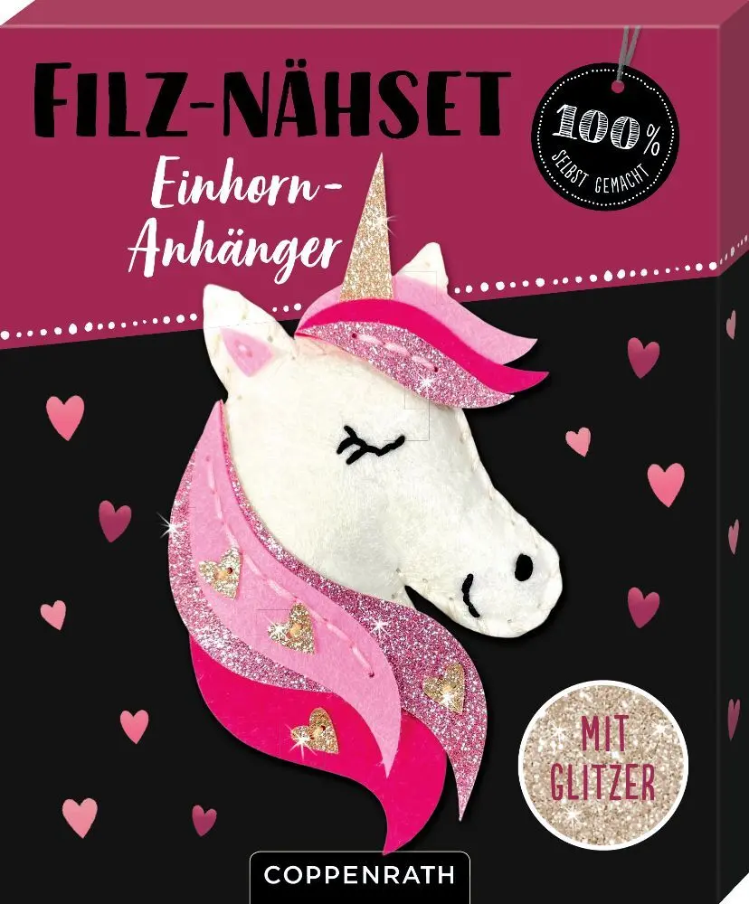 Cover: 4050003952970 | Filz-Nähset | Einhorn-Anhänger (Herzen) | Kit (Bastelset) | Deutsch