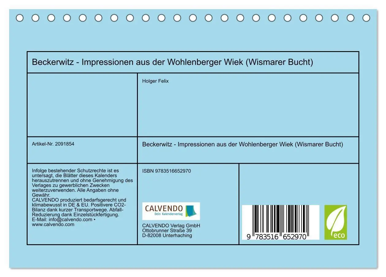 Bild: 9783516652970 | Beckerwitz - Impressionen aus der Wohlenberger Wiek (Wismarer...