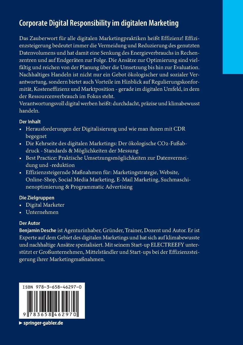Rückseite: 9783658462970 | Corporate Digital Responsibility im digitalen Marketing | Desche | ix