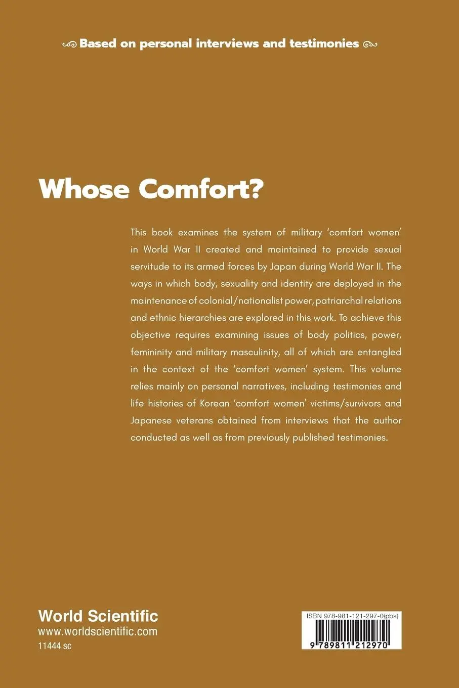 Rückseite: 9789811212970 | WHOSE COMFORT? | Yonson Ahn | Taschenbuch | Englisch | 2020