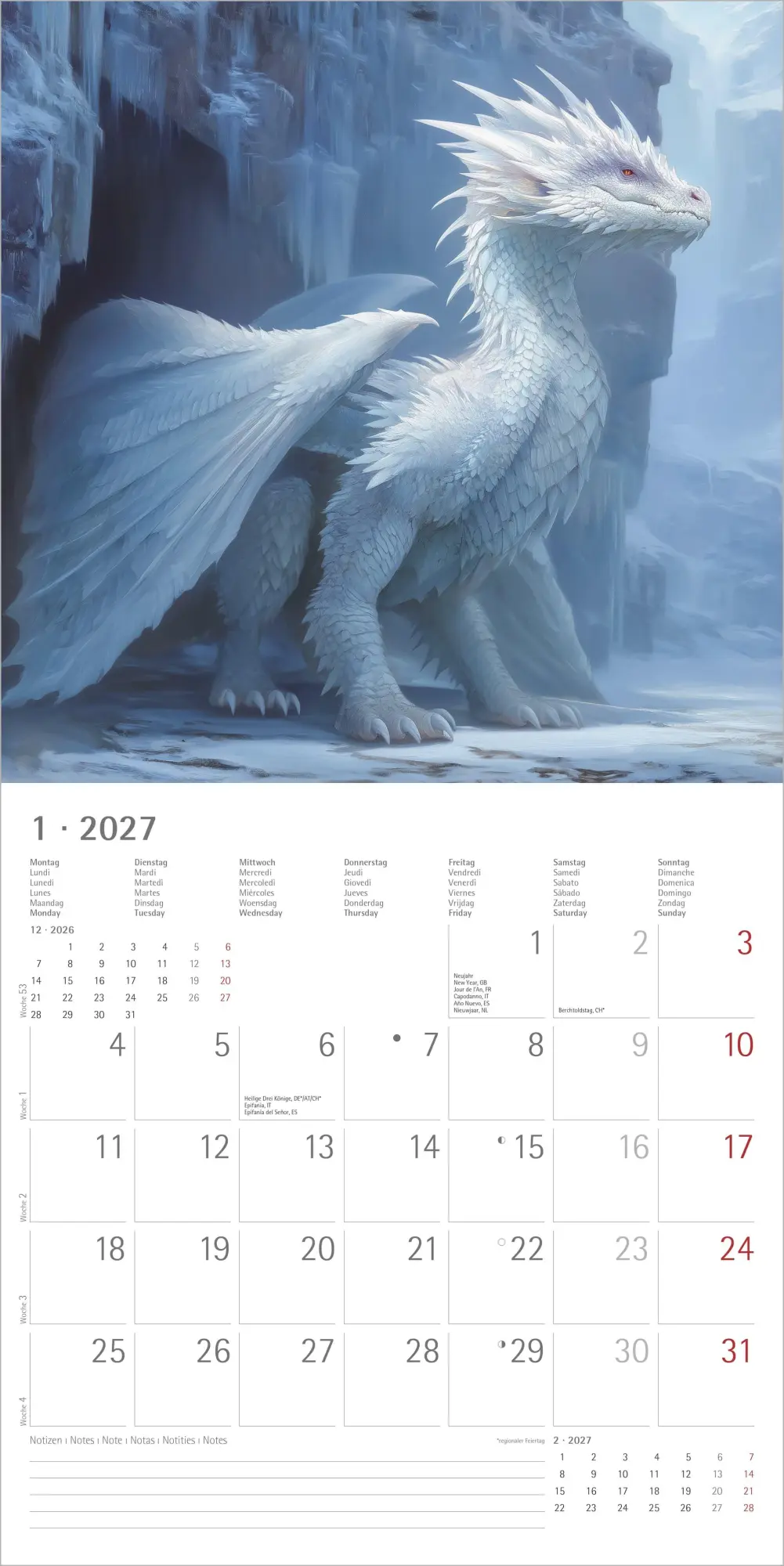 Bild: 4069095013070 | Drachen 2027 | Neumann Verlage GmbH &amp; Co KG | Kalender | 14 S. | 2027