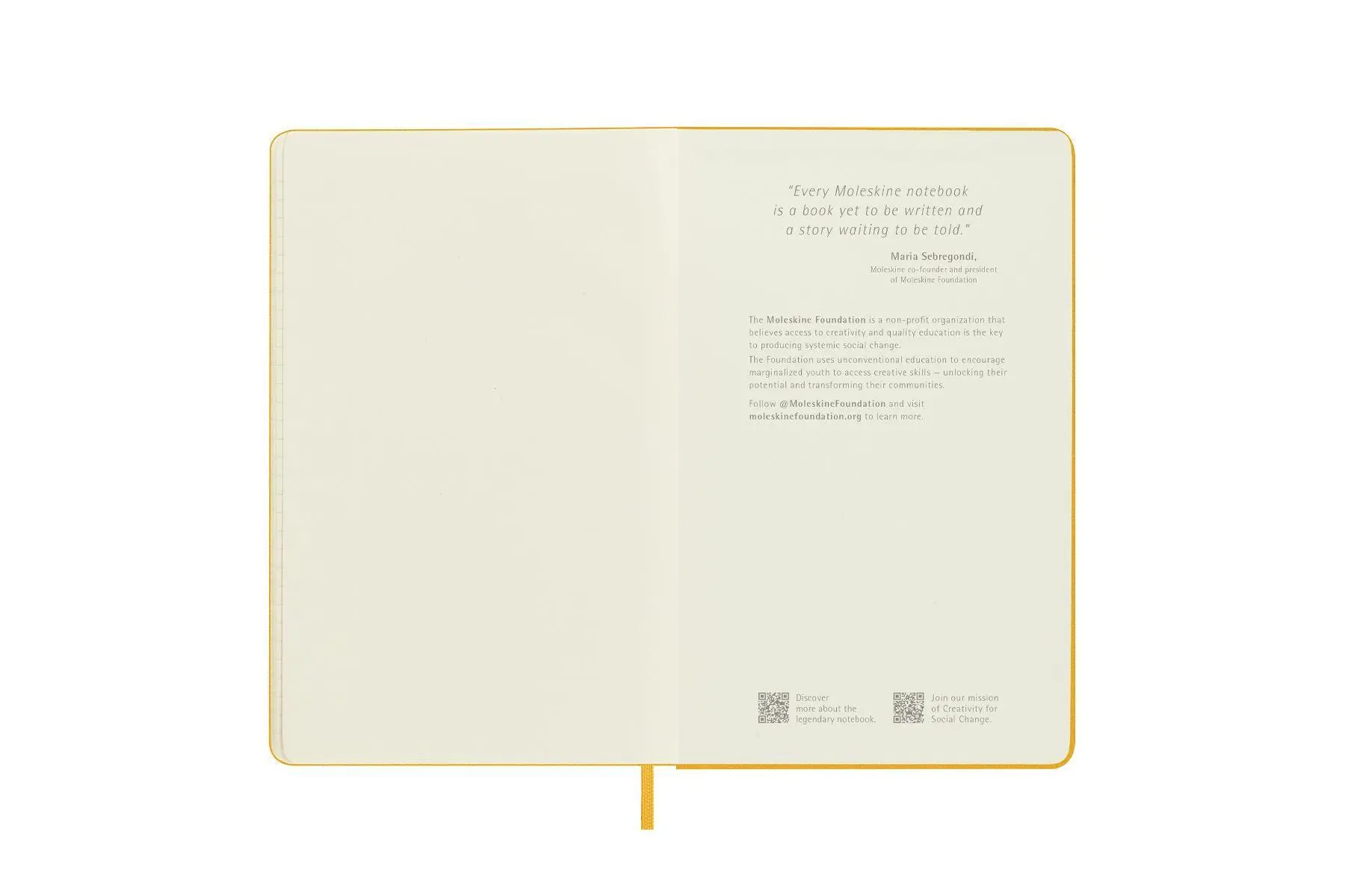 Bild: 8056598853070 | Moleskine Classic Notebook, Large, Ruled, Orange Yellow, Silk Hard...