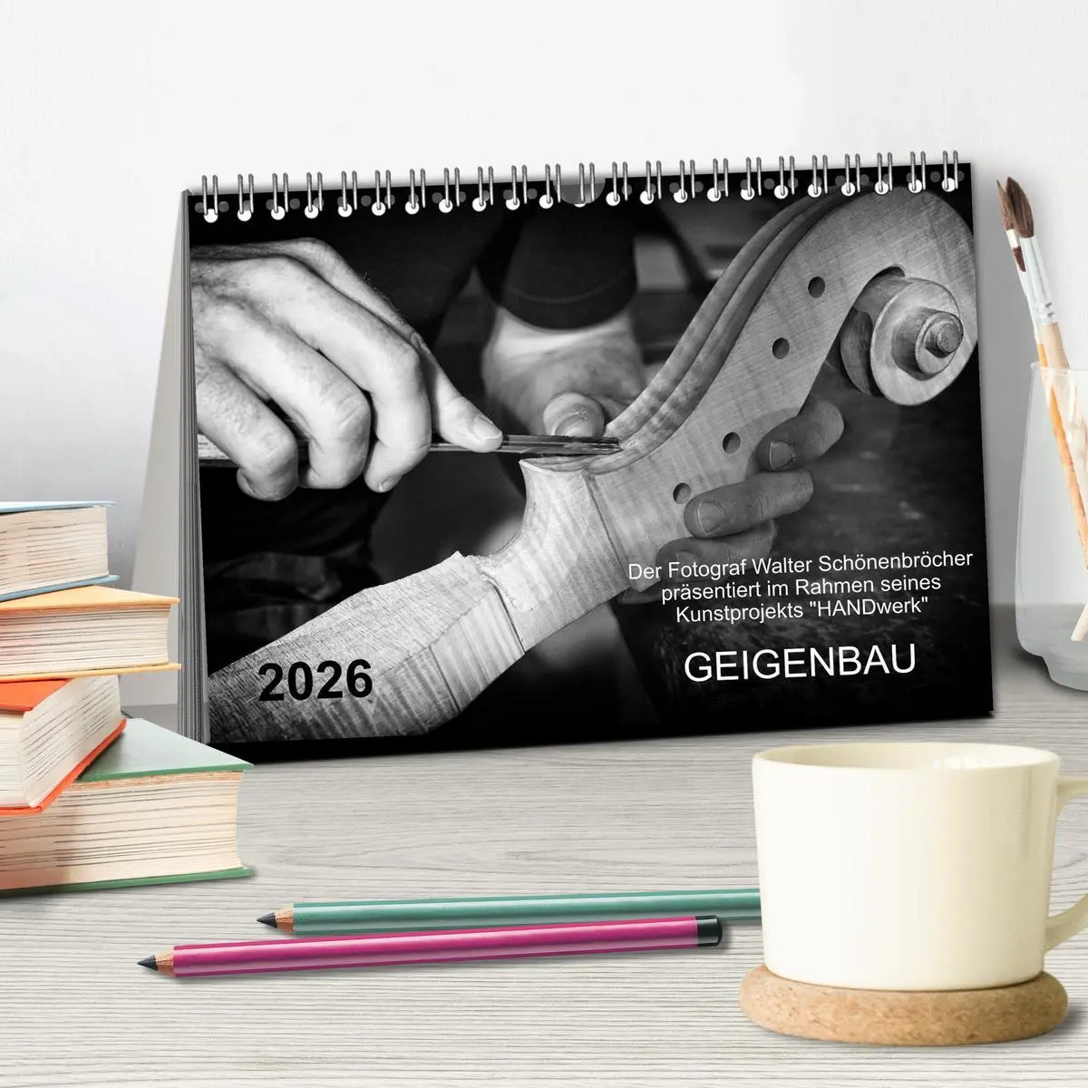 Bild: 9783457763070 | Geigenbau (Tischkalender 2026 DIN A5 quer), CALVENDO Monatskalender