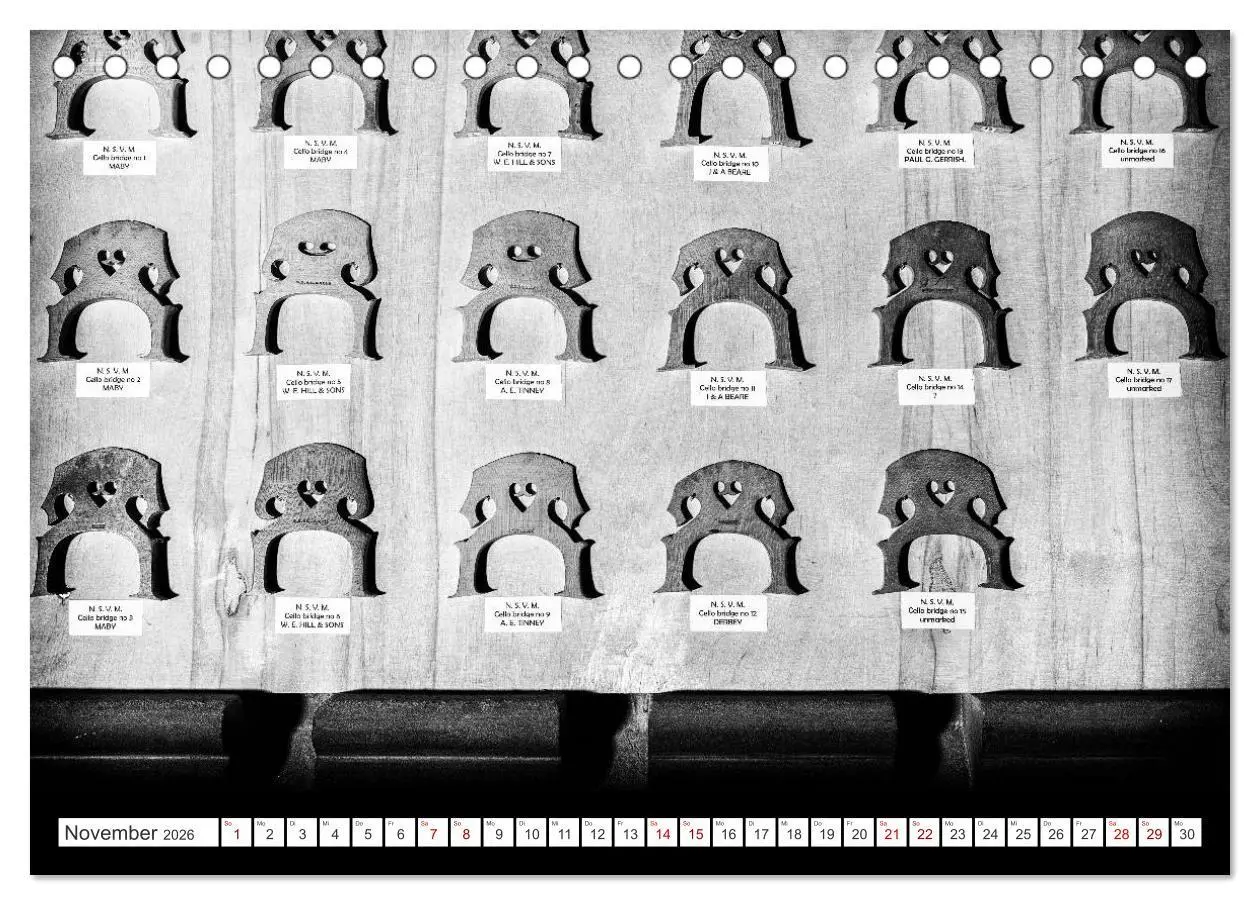 Bild: 9783457763070 | Geigenbau (Tischkalender 2026 DIN A5 quer), CALVENDO Monatskalender