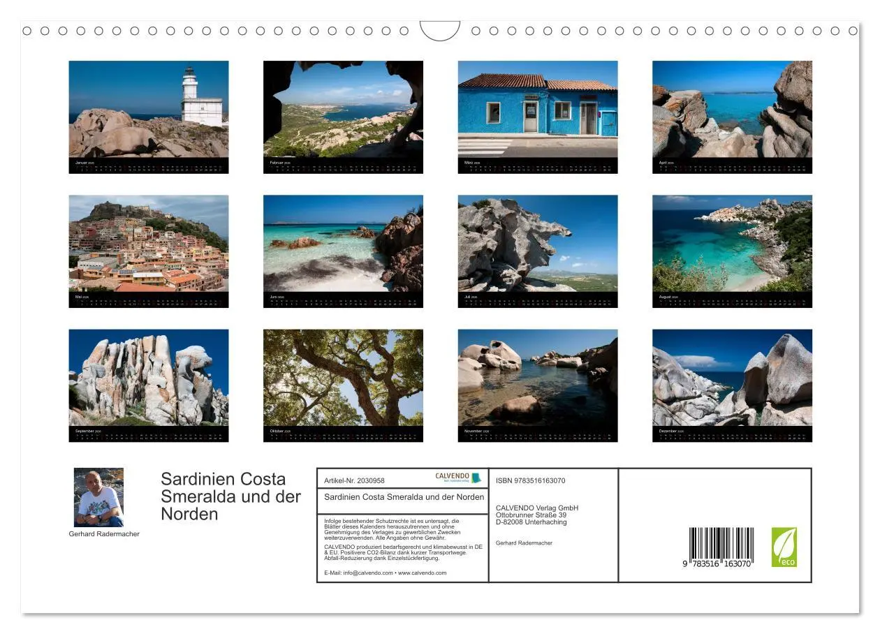 Bild: 9783516163070 | Sardinien Costa Smeralda und der Norden (Wandkalender 2026 DIN A3...