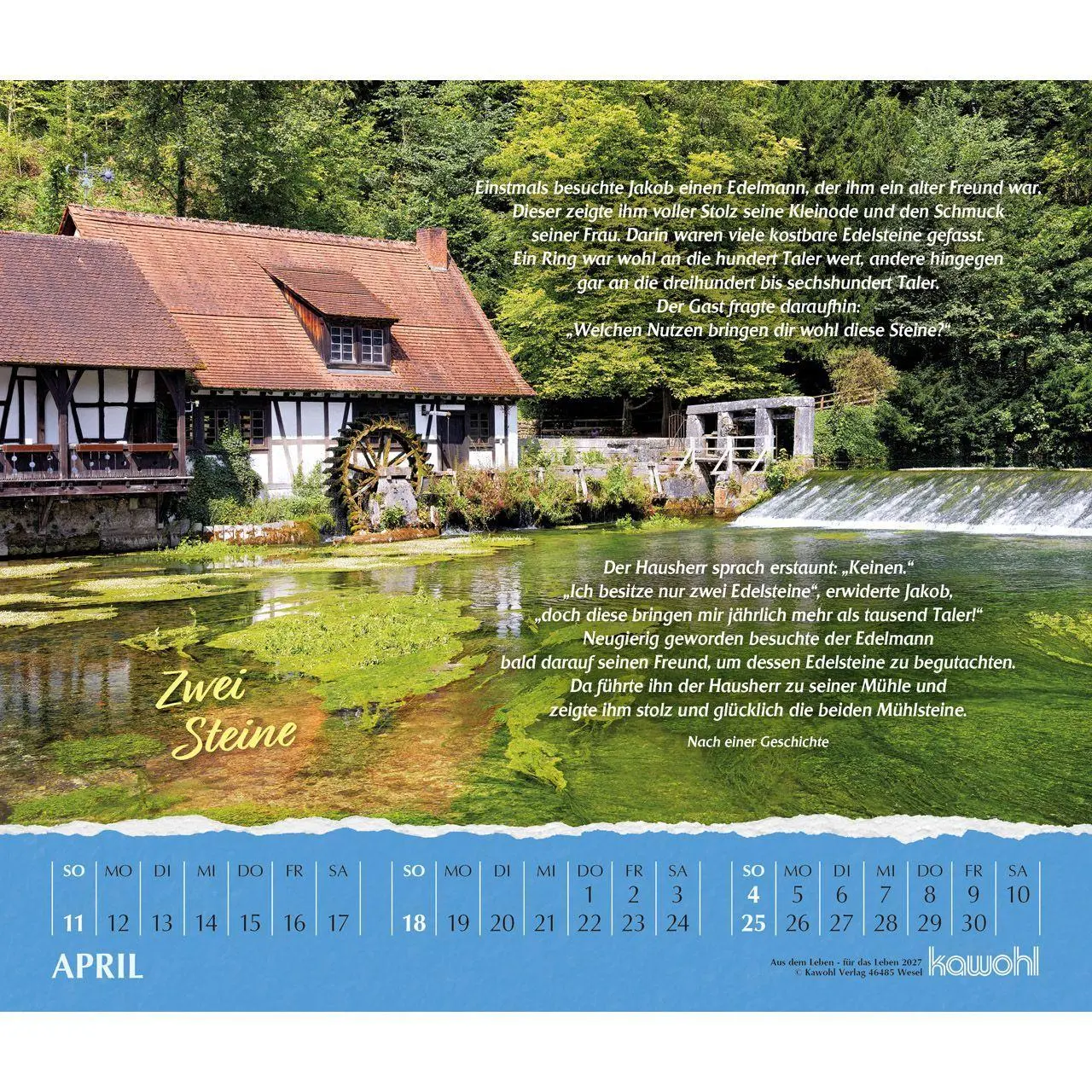 Bild: 9783754833070 | Aus dem Leben - für das Leben 2027 | Kalender | 14 S. | Deutsch | 2027