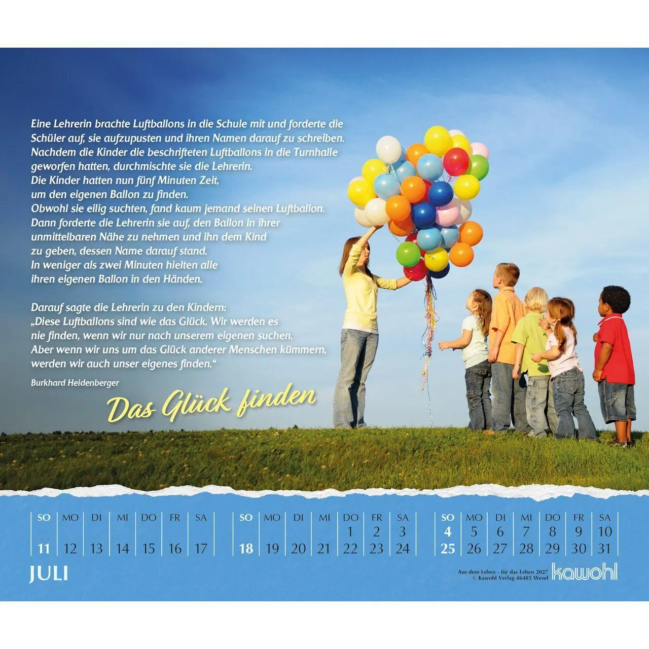 Bild: 9783754833070 | Aus dem Leben - für das Leben 2027 | Kalender | 14 S. | Deutsch | 2027