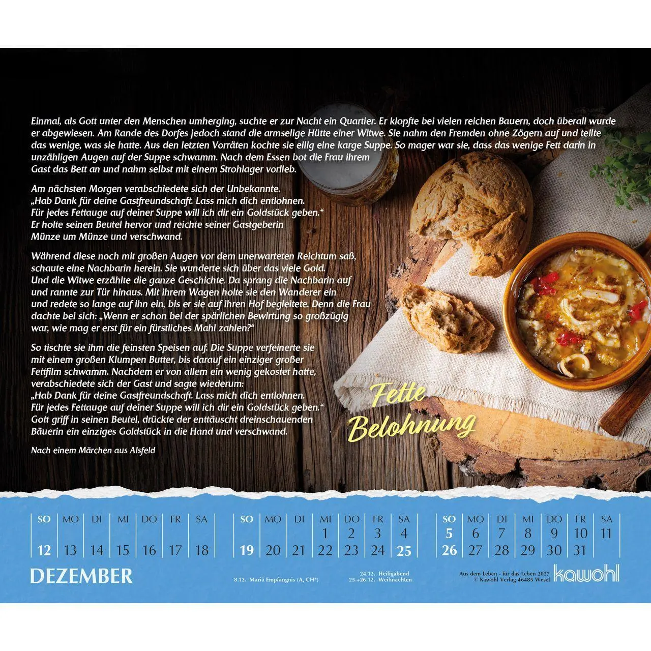 Bild: 9783754833070 | Aus dem Leben - für das Leben 2027 | Kalender | 14 S. | Deutsch | 2027