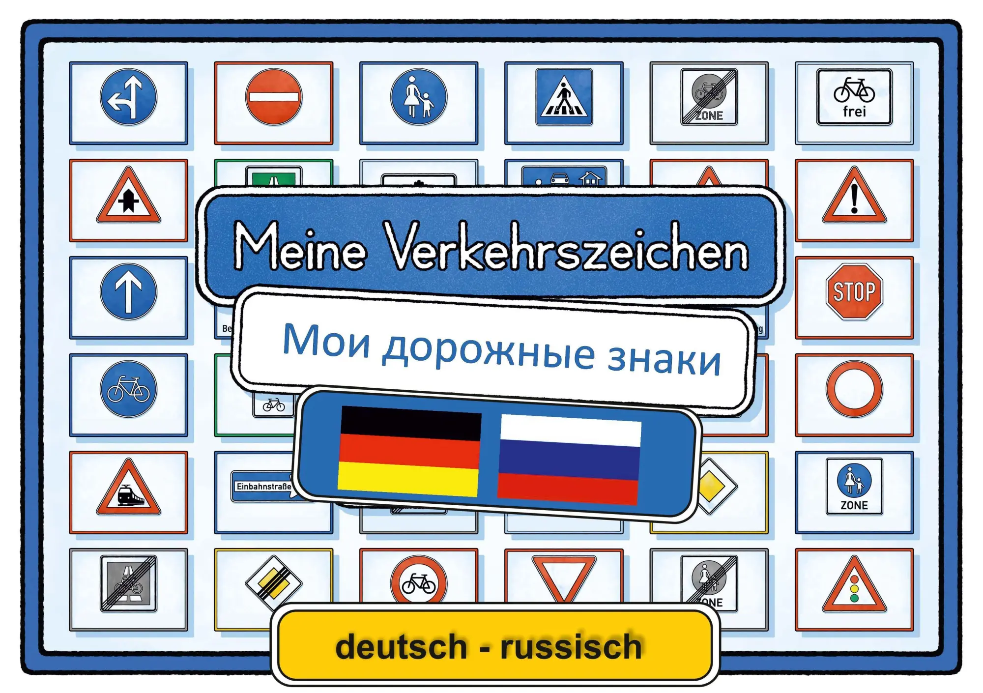 Cover: 9783912093070 | Meine Verkehrszeichen Lernkarten | deutsch/russisch | Helga Momm