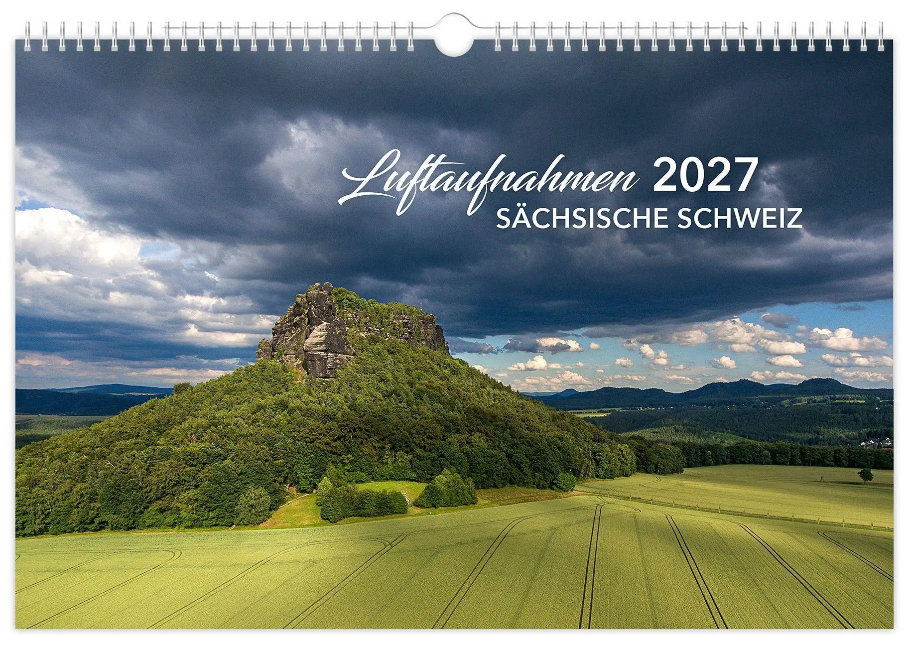 Cover: 9783912303070 | Kalender Sächsische Schweiz Luftaufnahmen 2027 | Peter Schubert | 2027