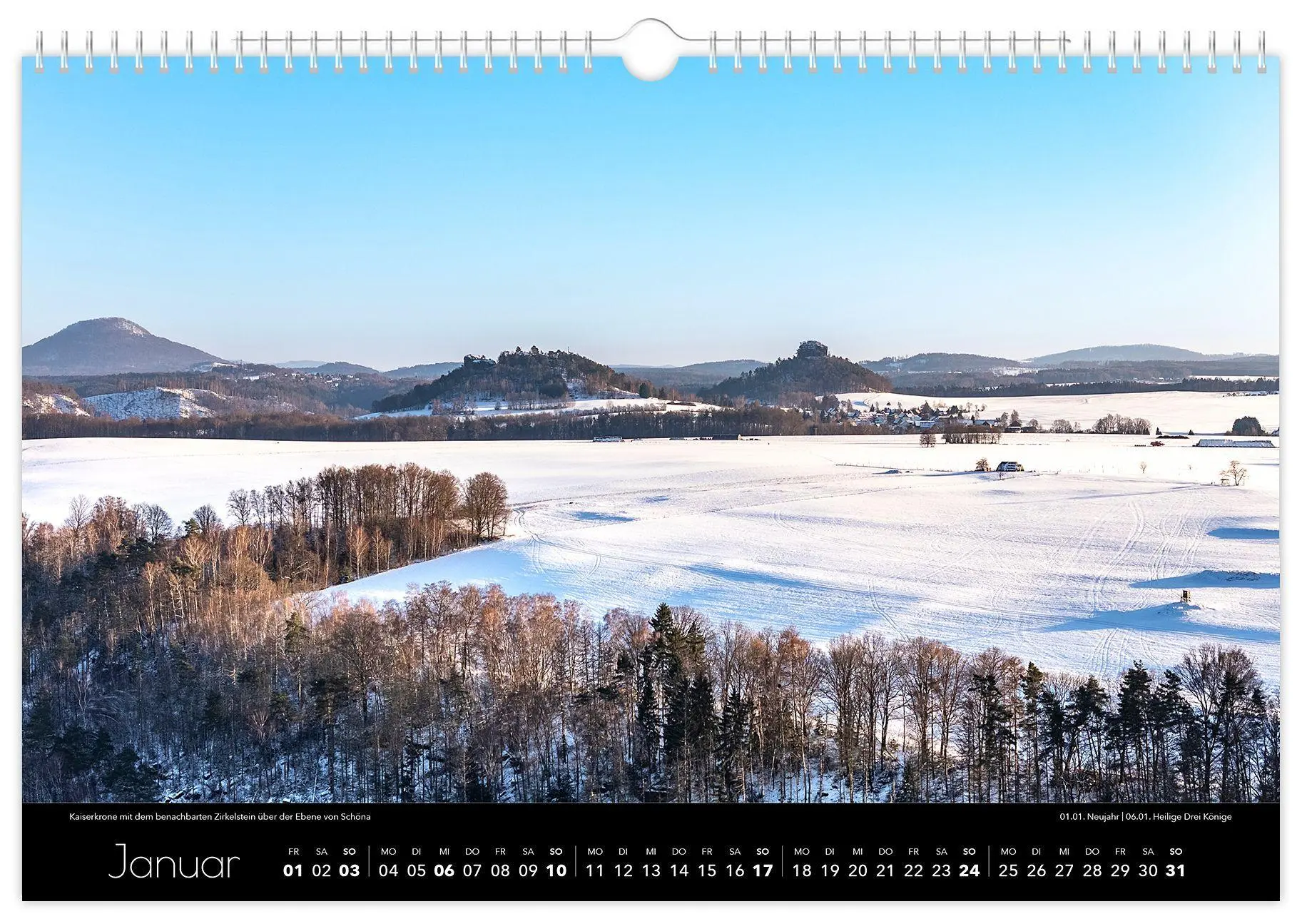 Bild: 9783912303070 | Kalender Sächsische Schweiz Luftaufnahmen 2027 | Peter Schubert | 2027
