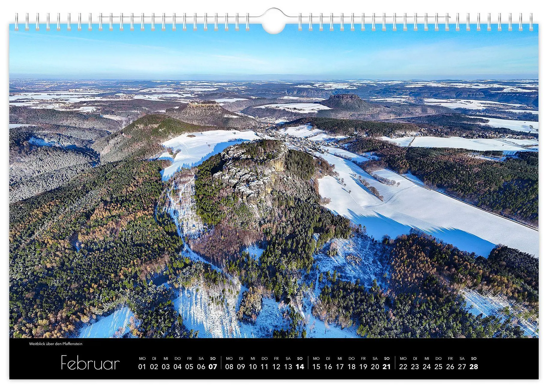 Bild: 9783912303070 | Kalender Sächsische Schweiz Luftaufnahmen 2027 | Peter Schubert | 2027