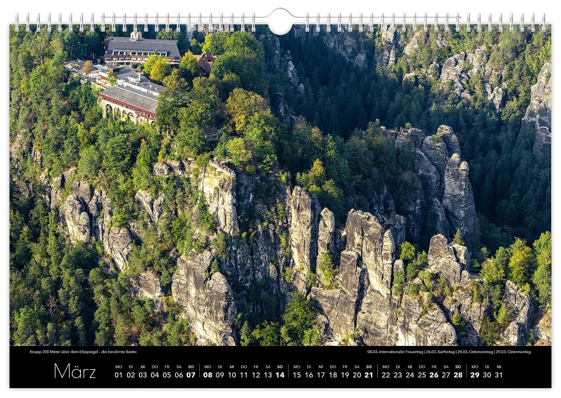 Bild: 9783912303070 | Kalender Sächsische Schweiz Luftaufnahmen 2027 | Peter Schubert | 2027