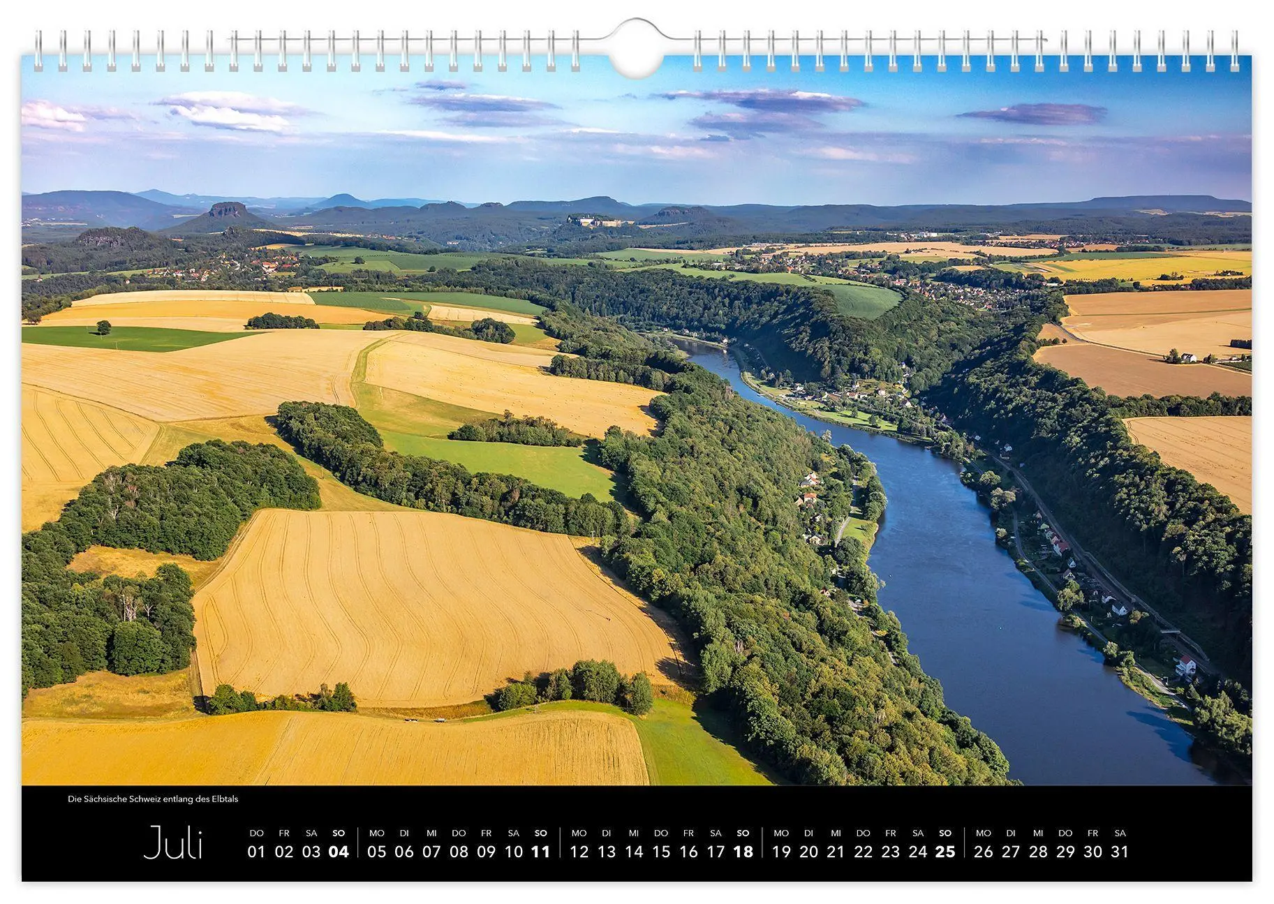 Bild: 9783912303070 | Kalender Sächsische Schweiz Luftaufnahmen 2027 | Peter Schubert | 2027