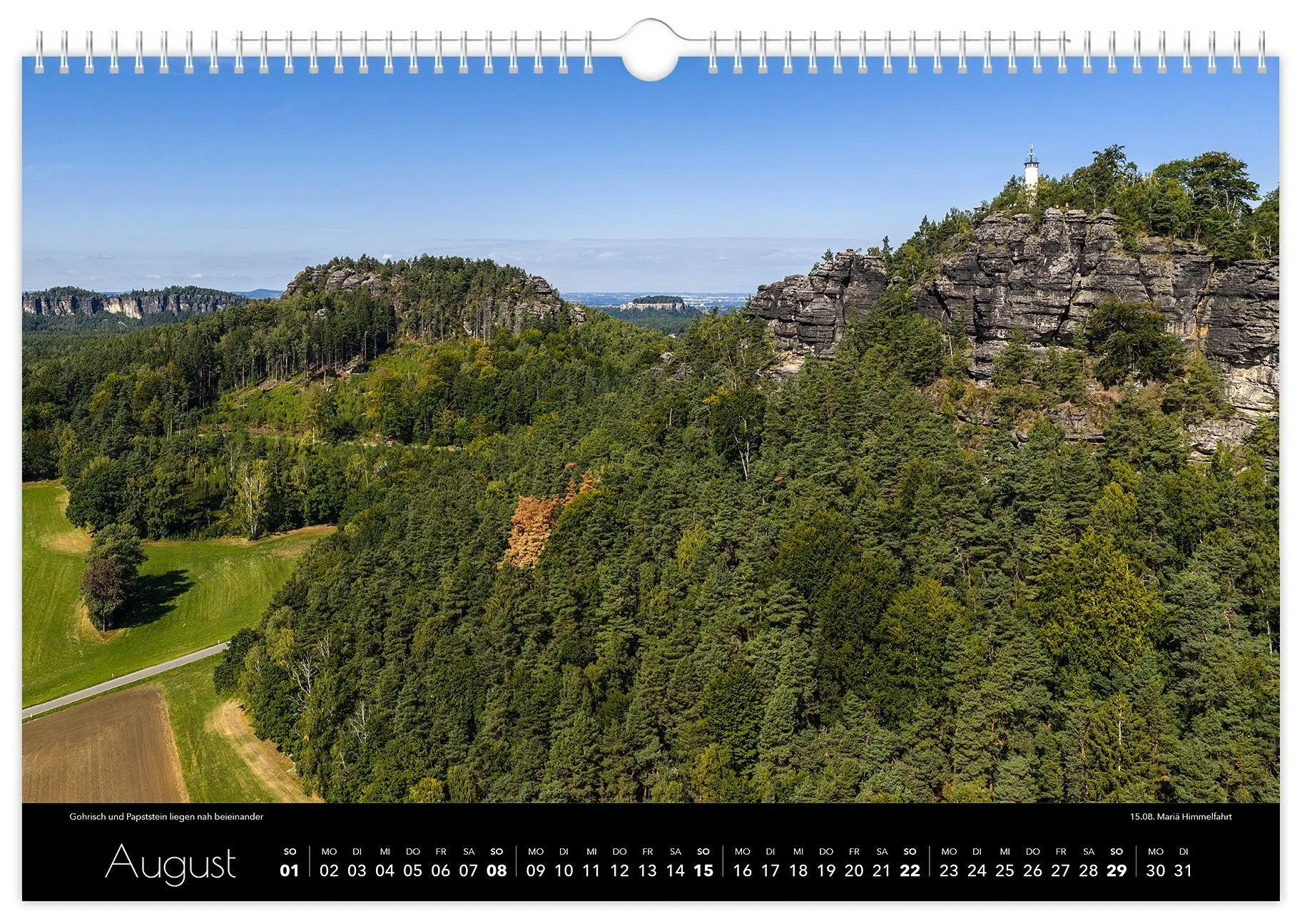 Bild: 9783912303070 | Kalender Sächsische Schweiz Luftaufnahmen 2027 | Peter Schubert | 2027