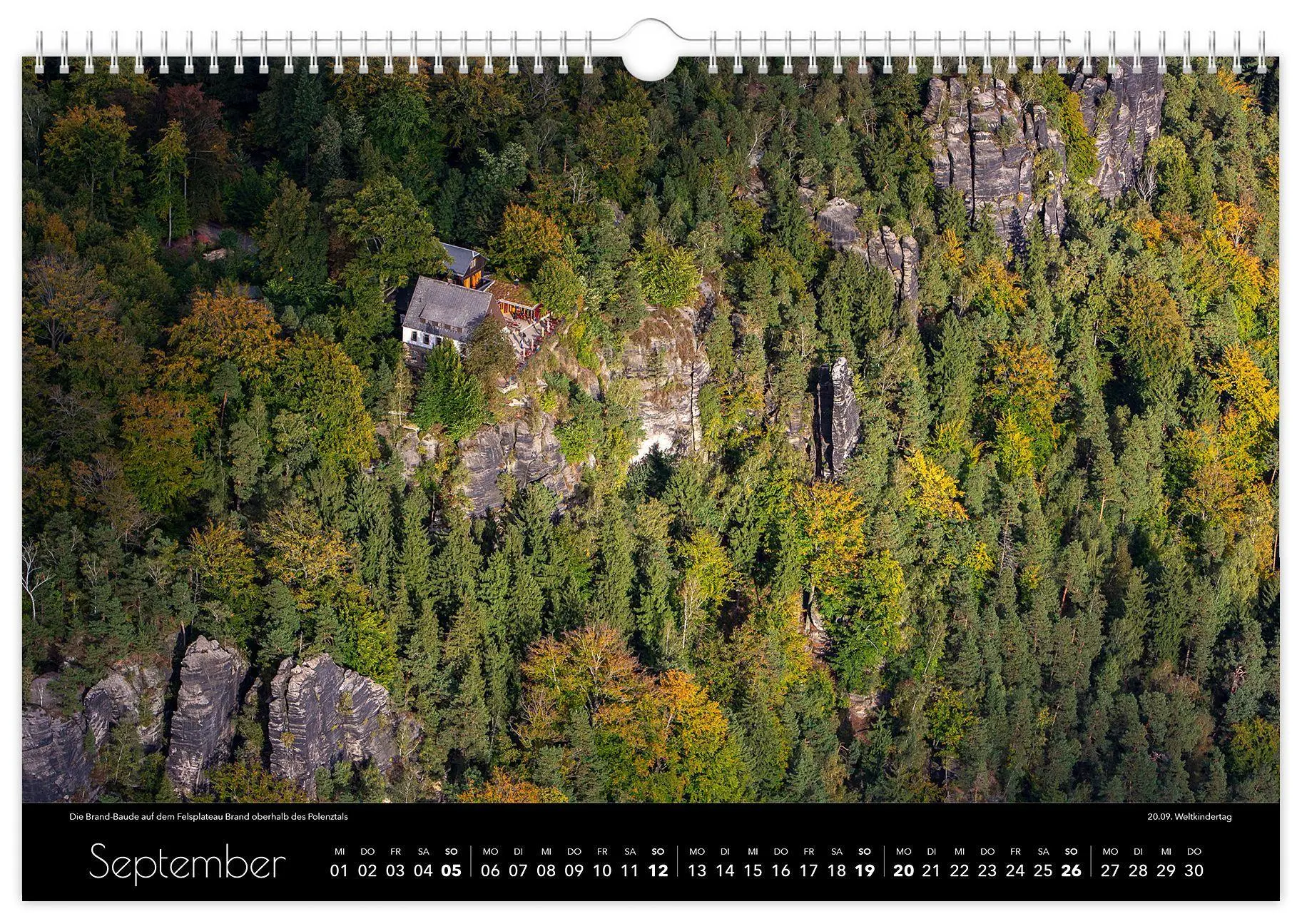 Bild: 9783912303070 | Kalender Sächsische Schweiz Luftaufnahmen 2027 | Peter Schubert | 2027
