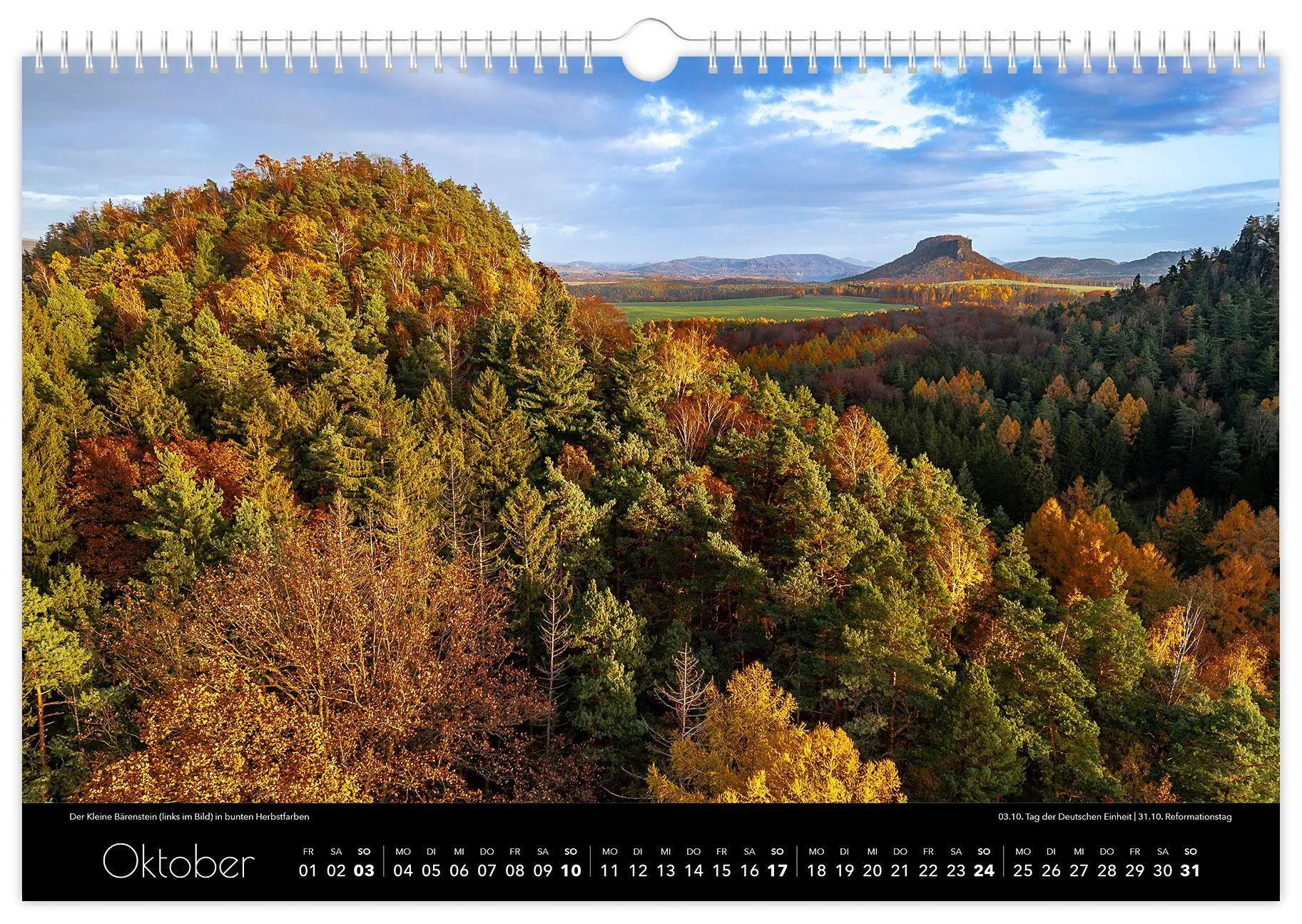 Bild: 9783912303070 | Kalender Sächsische Schweiz Luftaufnahmen 2027 | Peter Schubert | 2027