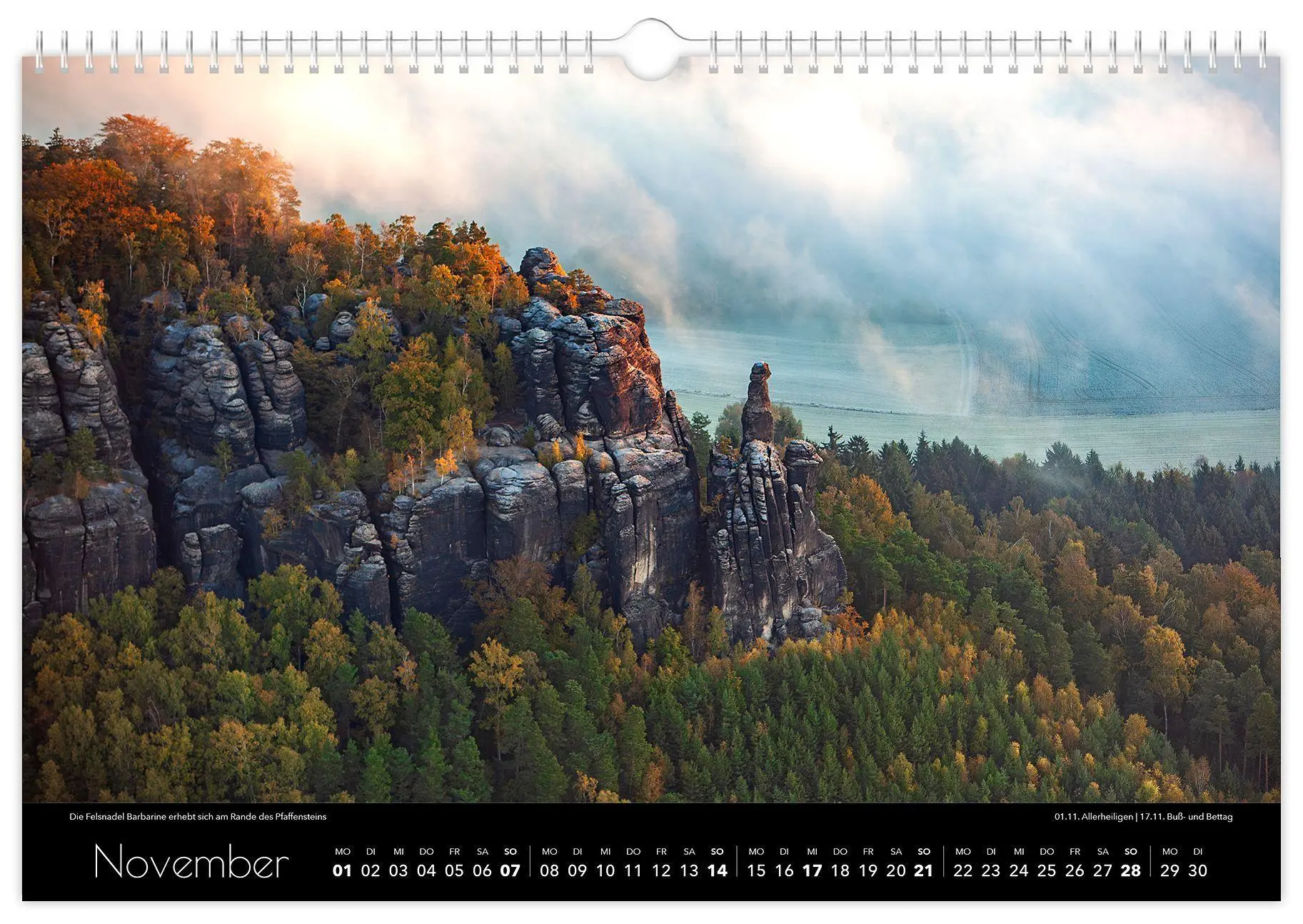 Bild: 9783912303070 | Kalender Sächsische Schweiz Luftaufnahmen 2027 | Peter Schubert | 2027