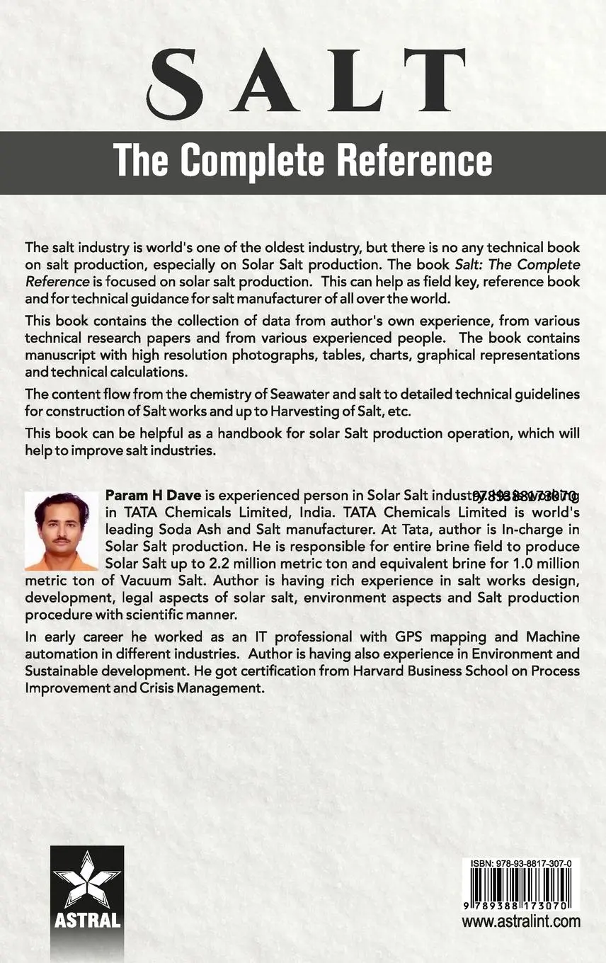 Rückseite: 9789388173070 | Salt: The Complete Reference | H. Param Dave | Buch | Englisch | 2018