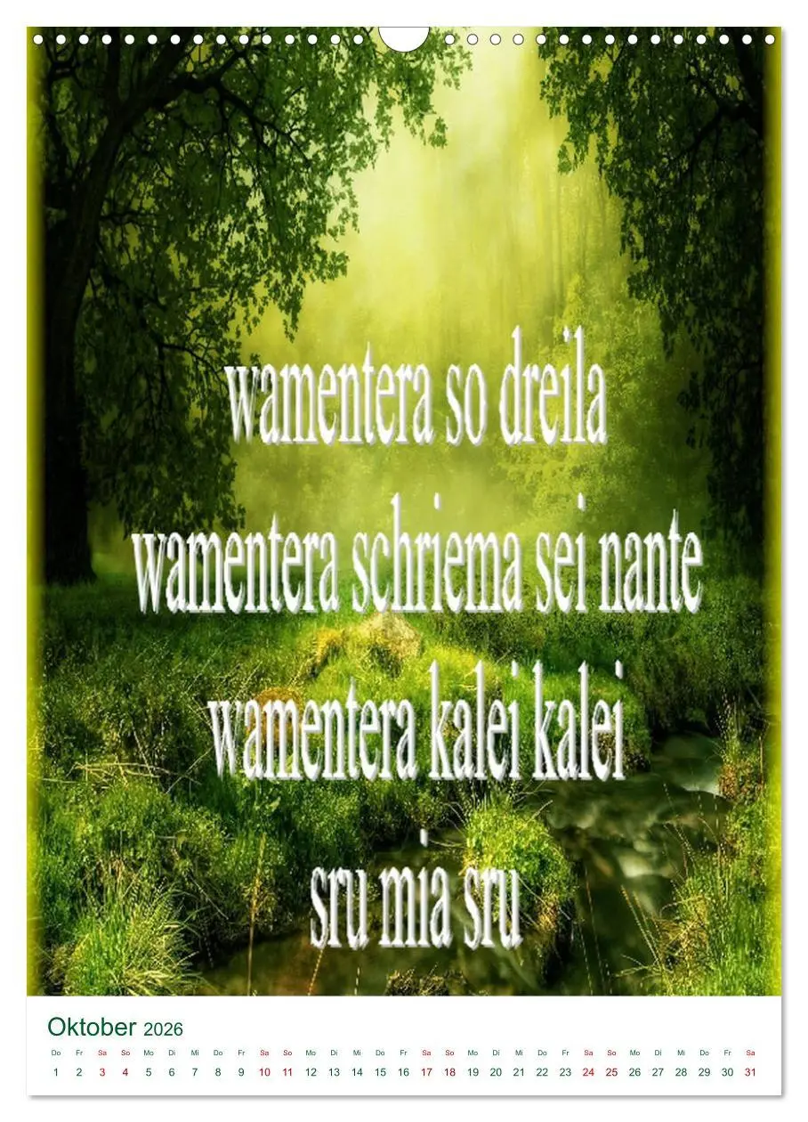 Bild: 9783516393170 | Heilende Mantras in der Lichtsprache des Universums (Wandkalender...