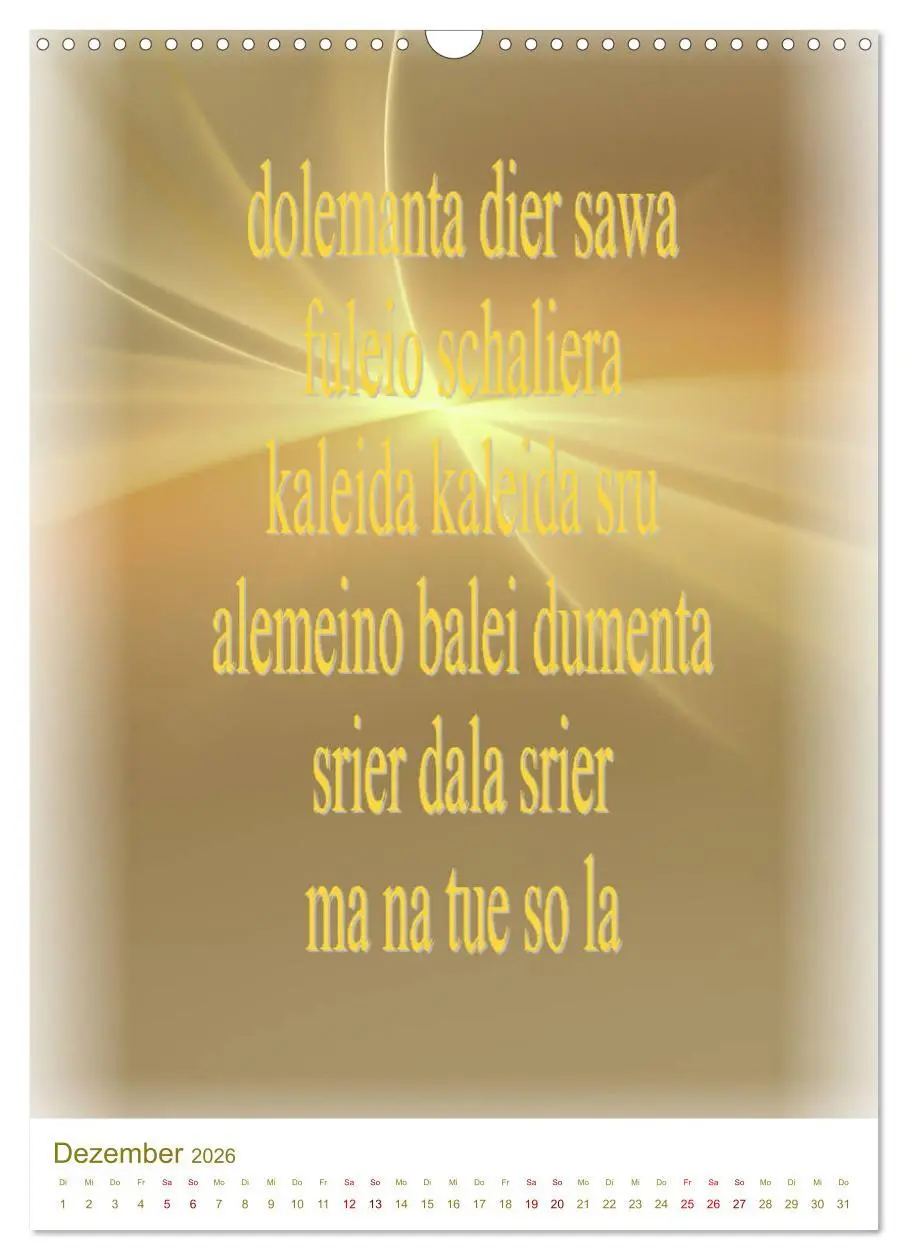 Bild: 9783516393170 | Heilende Mantras in der Lichtsprache des Universums (Wandkalender...