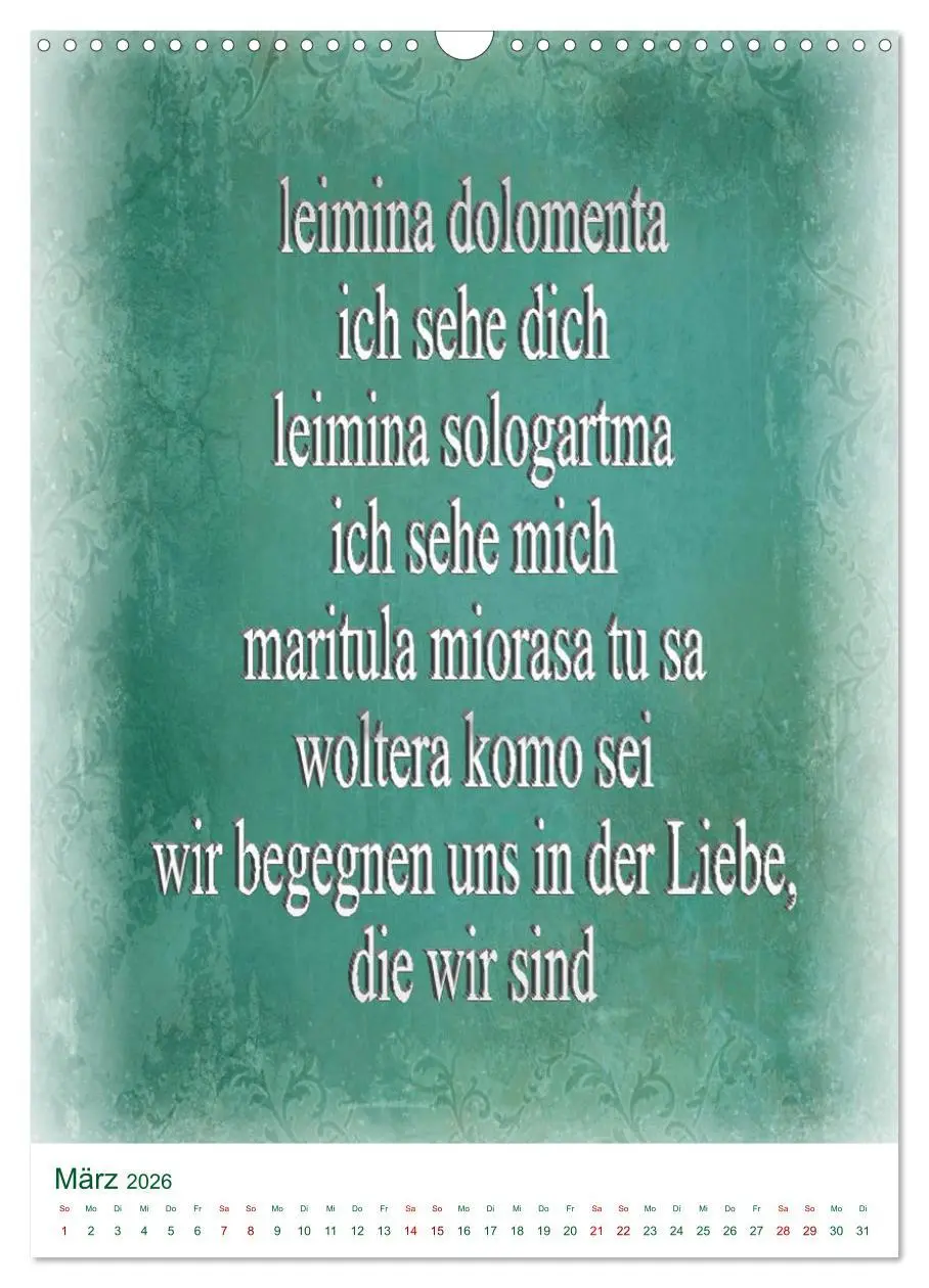 Bild: 9783516393170 | Heilende Mantras in der Lichtsprache des Universums (Wandkalender...