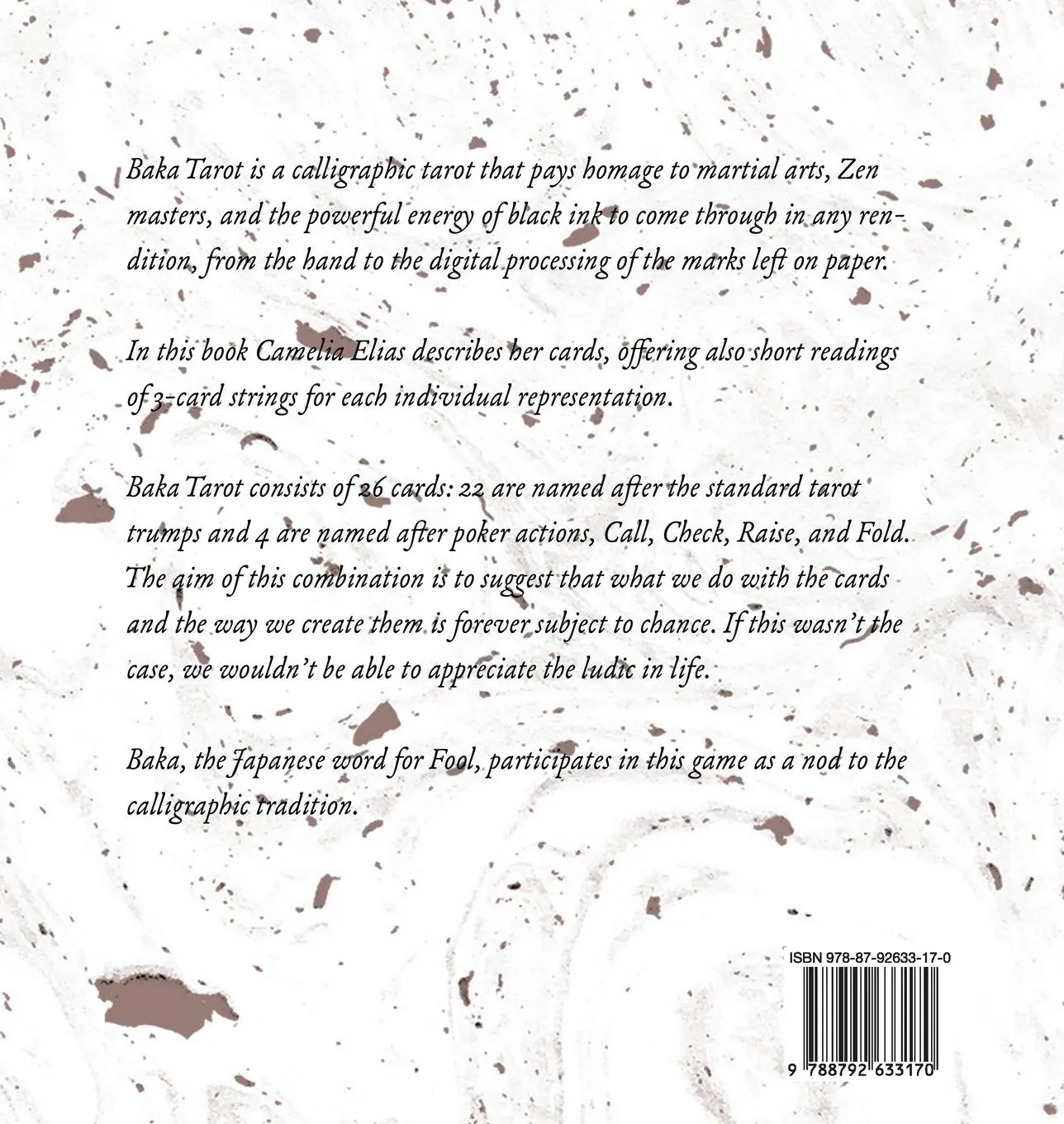 Rückseite: 9788792633170 | Baka Tarot | The Fool's Calligraphic Journey | Camelia Elias | Buch