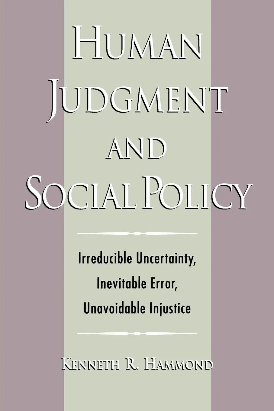Cover: 9780195143270 | Human Judgment and Social Policy | Kenneth R. Hammond (u. a.) | Buch