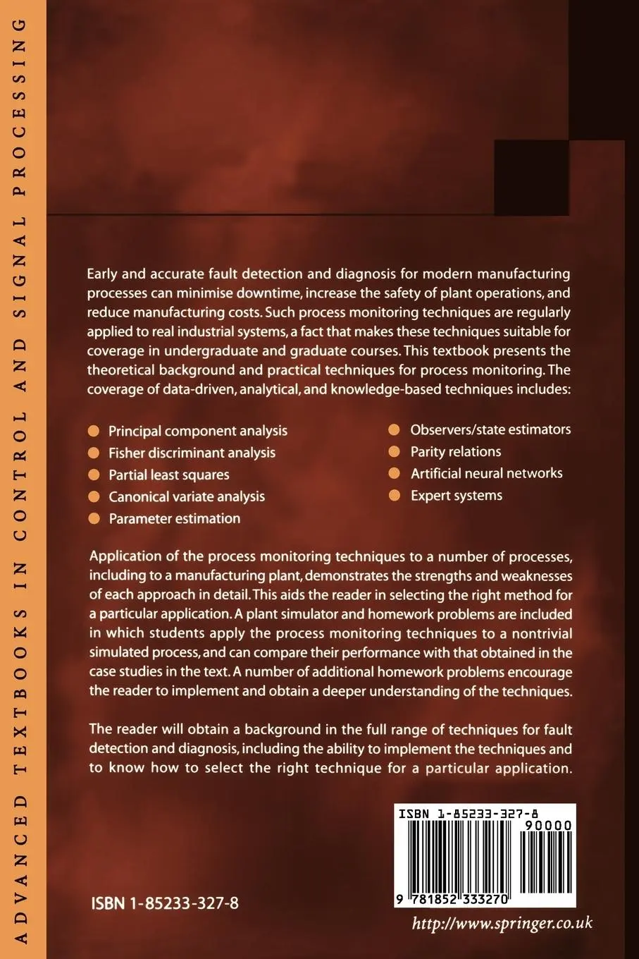 Rückseite: 9781852333270 | Fault Detection and Diagnosis in Industrial Systems | Chiang (u. a.)