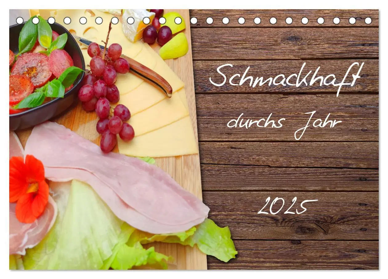 Cover: 9783435033270 | Schmackhaft durchs Jahr (Tischkalender 2025 DIN A5 quer), CALVENDO...