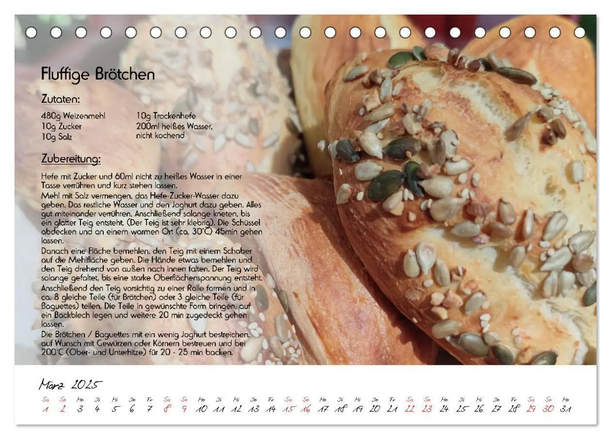 Bild: 9783435033270 | Schmackhaft durchs Jahr (Tischkalender 2025 DIN A5 quer), CALVENDO...