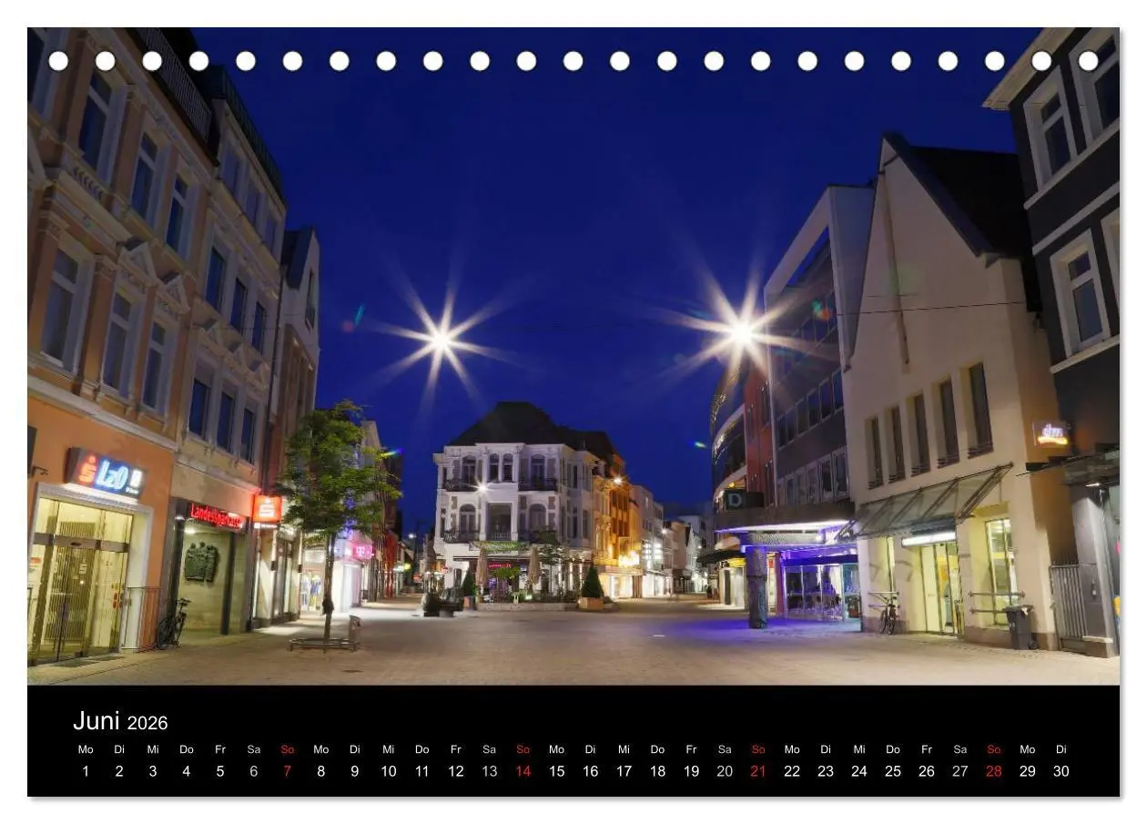 Bild: 9783516073270 | Oldenburg bei Nacht (Tischkalender 2026 DIN A5 quer), CALVENDO...