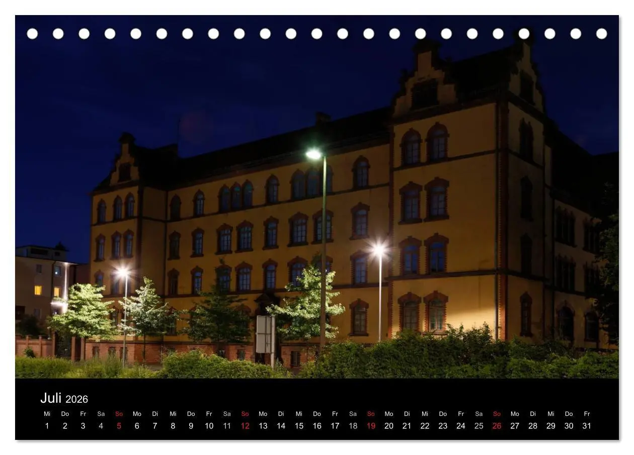Bild: 9783516073270 | Oldenburg bei Nacht (Tischkalender 2026 DIN A5 quer), CALVENDO...