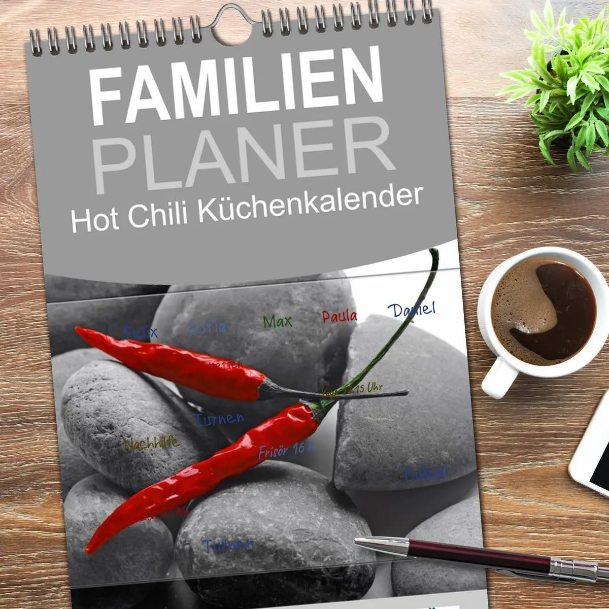 Bild: 9783516523270 | Familienplaner 2026 - Hot Chili Küchen Kalender mit 5 Spalten...