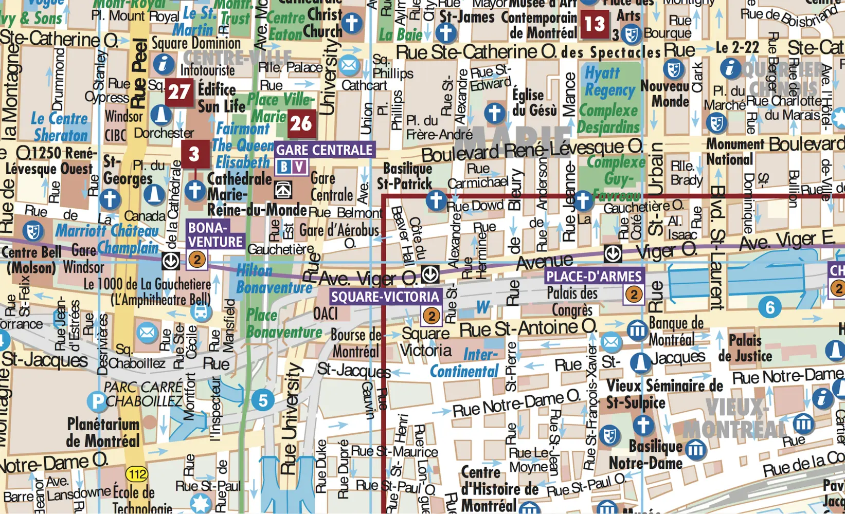 Bild: 9783866093270 | Borch Map Montreal | (Land-)Karte | Mehrfarbendruck. Gefalzt | 2 S.