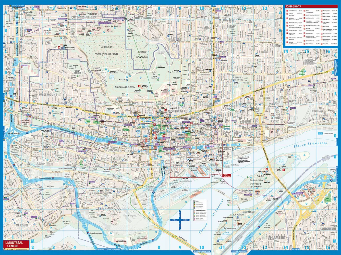 Bild: 9783866093270 | Borch Map Montreal | (Land-)Karte | Mehrfarbendruck. Gefalzt | 2 S.