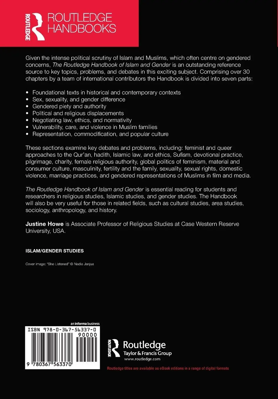 Rückseite: 9780367563370 | The Routledge Handbook of Islam and Gender | Justine Howe | Buch