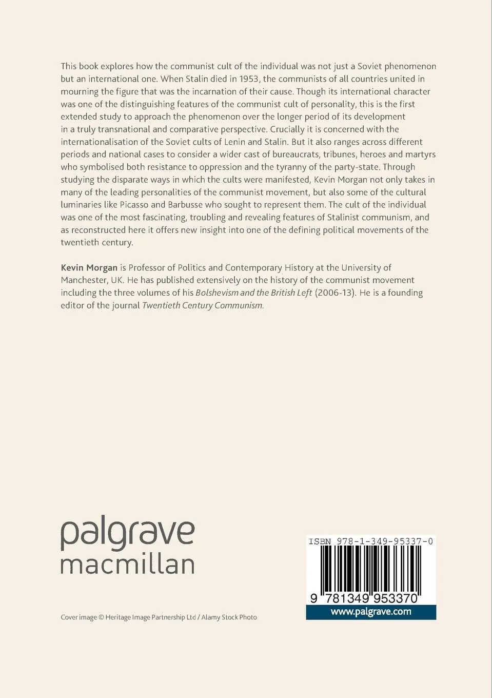 Rückseite: 9781349953370 | International Communism and the Cult of the Individual | Kevin Morgan